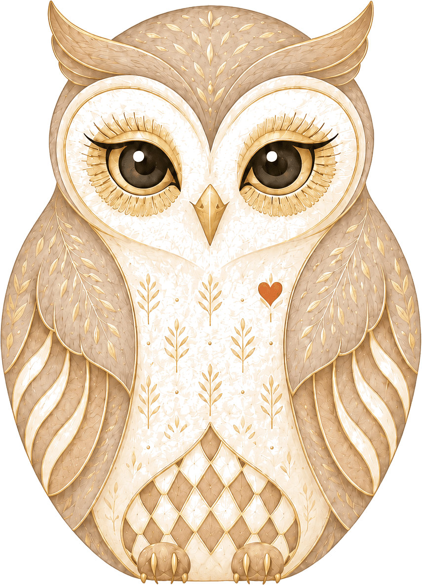 DivaglamKreation Glow Owl logo